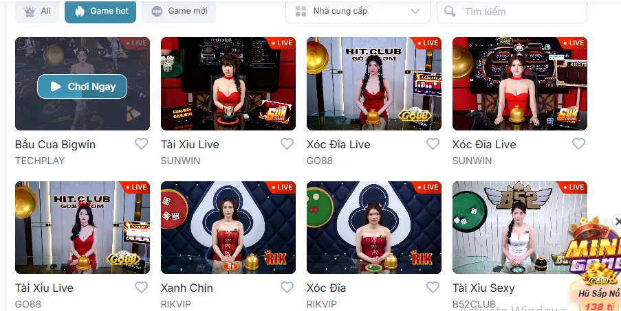 Tài xỉu livestream tại Rik88
